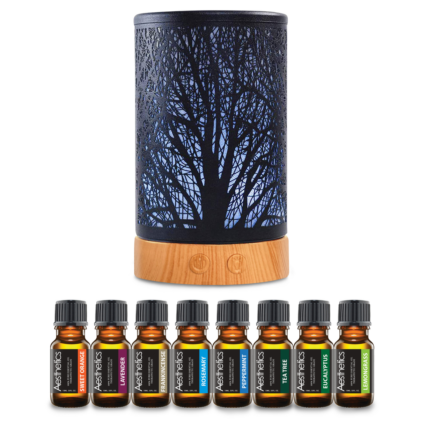 Ultrasonic Aromatherapy Tree of Life Diffuser with Optional Essential Oils