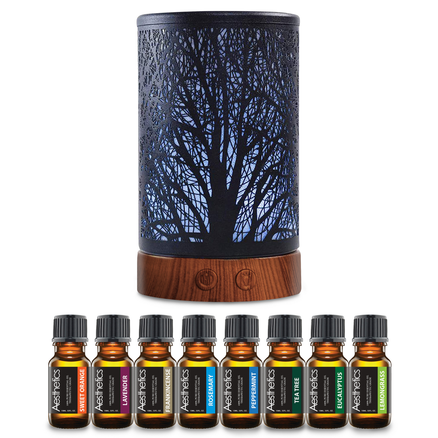 Ultrasonic Aromatherapy Tree of Life Diffuser with Optional Essential Oils