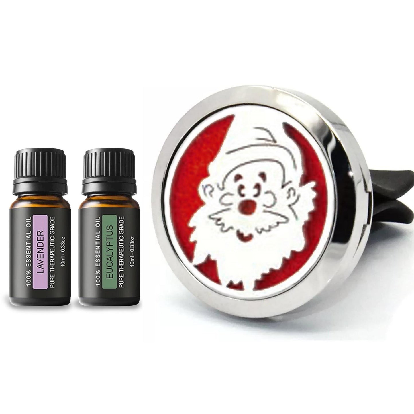 Holiday Themed Aromatherapy Essential Oil Car Vent Diffuser with 2 Optional Oils