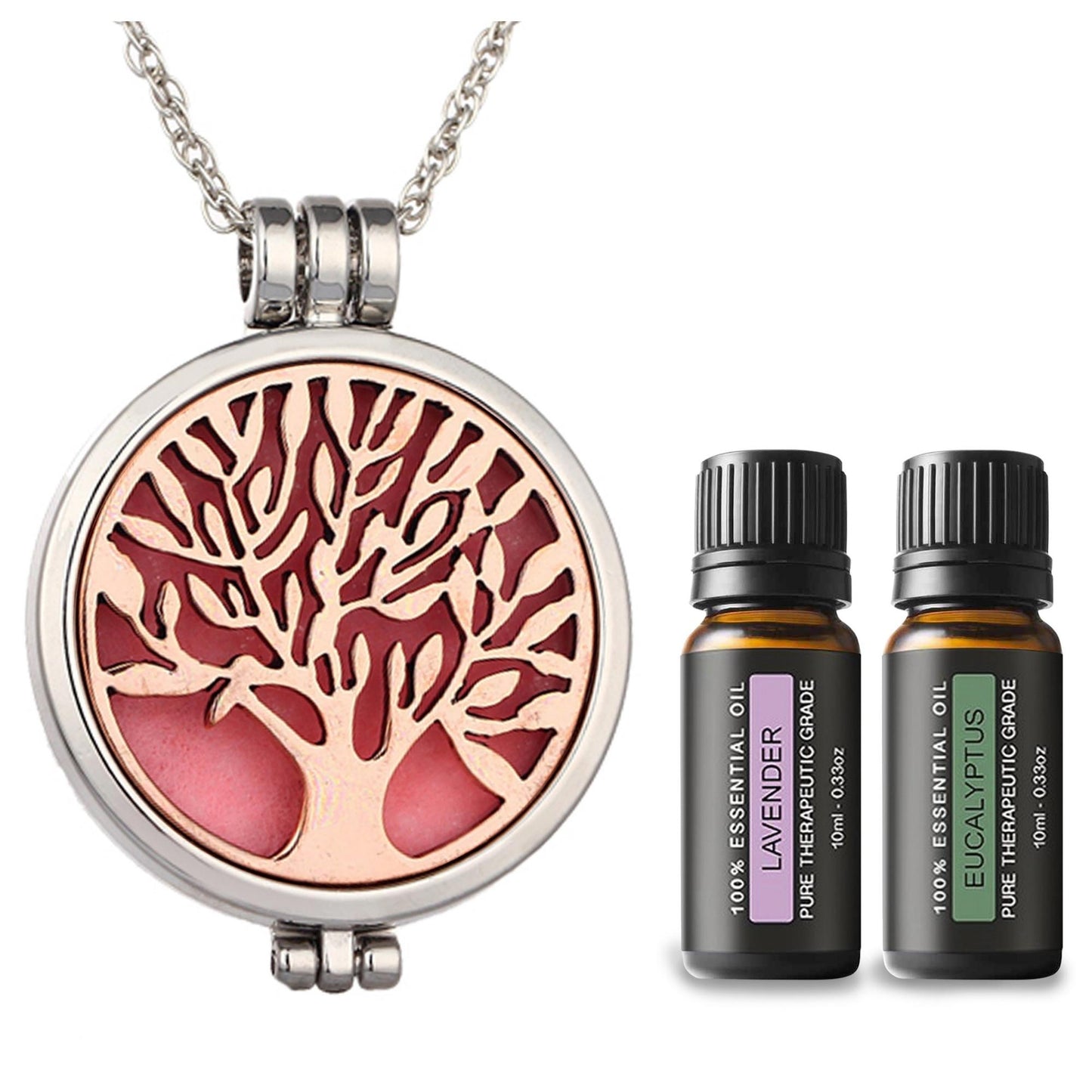 Aromatherapy Tree of Life Necklace with Optional Essential Oils